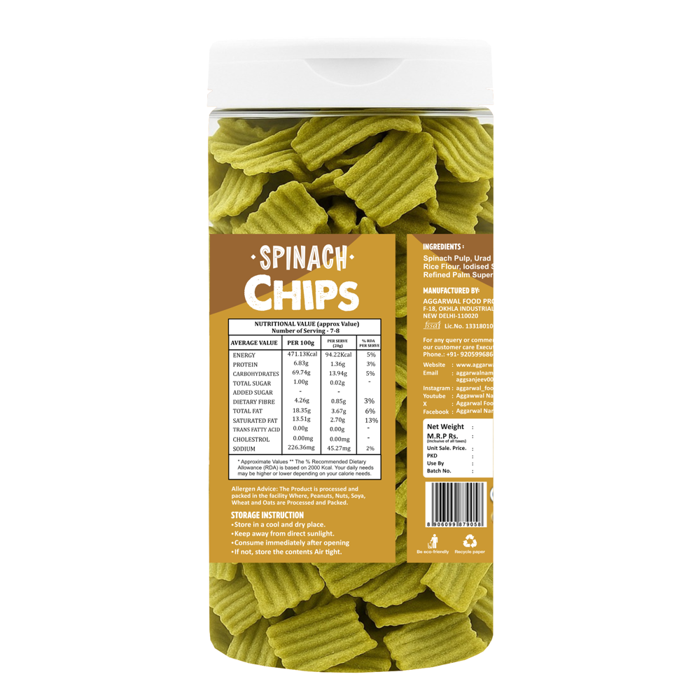 Spinach Achari Chips