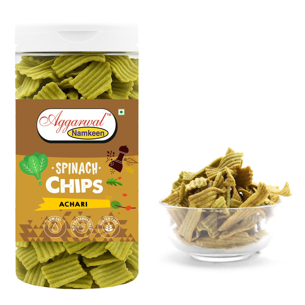 Spinach Achari Chips