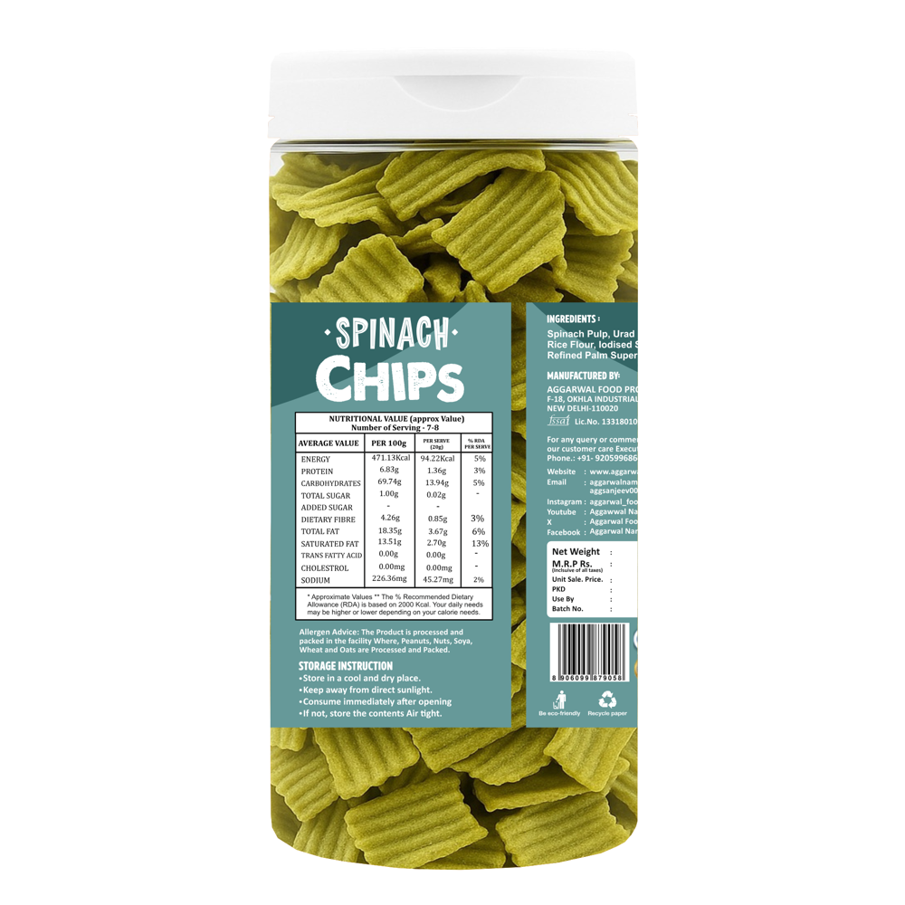 Spinach Bhel Chaska  Chips