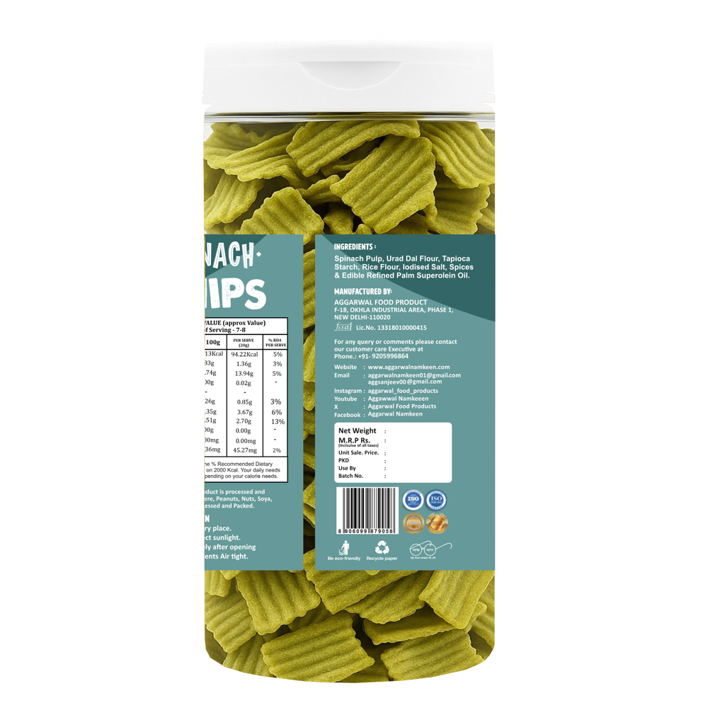 Spinach Bhel Chaska  Chips