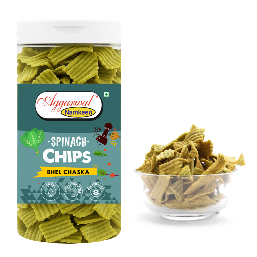 Spinach Bhel Chaska  Chips