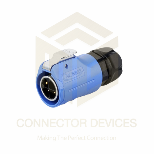 LP20 20A 4Pin Male Plug IP67 Waterproof Power Connector Plastic+Metal Shell Solder Terminal