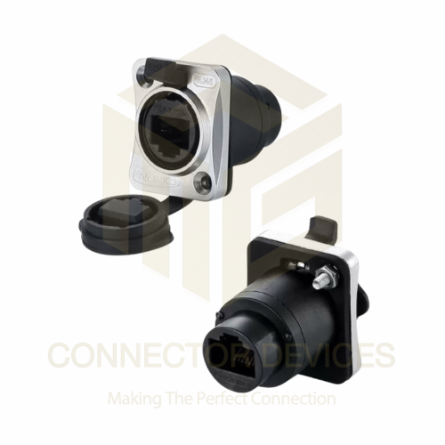 YT RJ45 Cat3 Female Socket Dual Port IP65 Waterproof Ethernet Connector Panel Mount