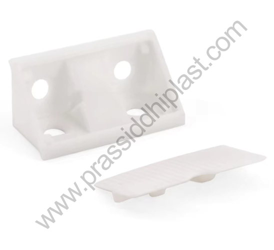 Corner Bracket 40 Mm With Corver | | Modular Corner Joint | Cabinet Corner Connector | Furniture Right Angle Bracket | Plastic L Bracket| 90 Degree Support Bracket - Installation Type: Screw-fixed