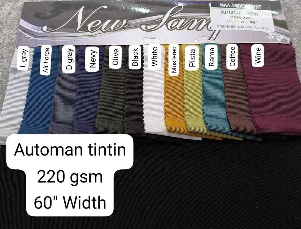Automan Tin Tin - GSM 220 - Polyester Lycra Fabric - T-Shirts, Track Pant, Bottom Wear Fabric