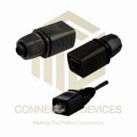 Yt-rj45 Ip67 Waterproof Male Plug Ethernet Connector Panel Mount Shield