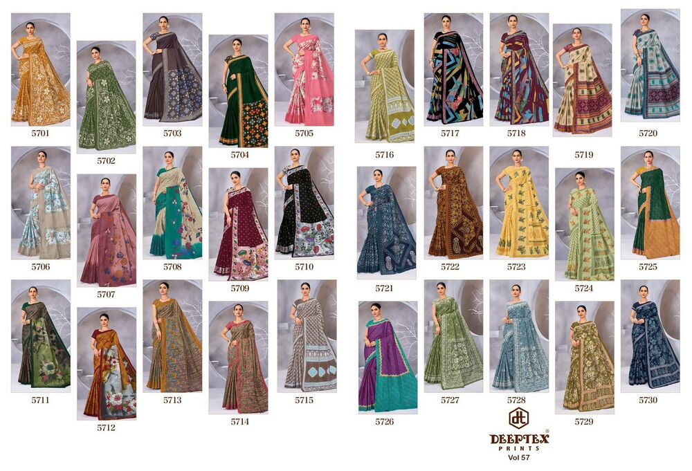 Deeptex Mother India Vol-57  Cotton Saree