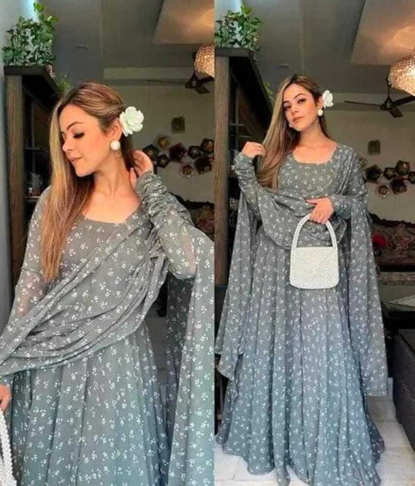 Fancy Gown Duppata For Girl