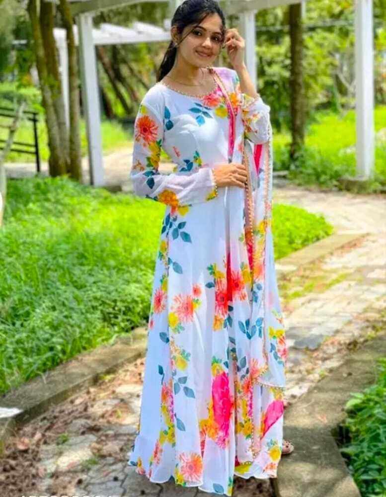 Fancy Gown Duppata For Girl