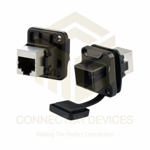 YT RJ45 Cat5e IP67 Waterproof Female Socket Ethernet Connector Panel Mount