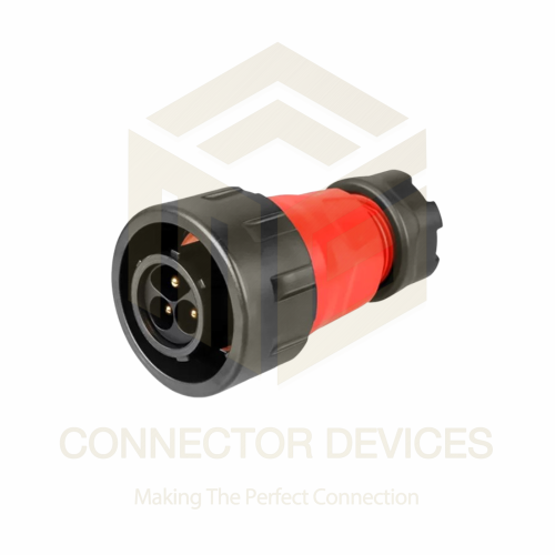 YM24 500V 25A 3Pin Male Plug IP68 Waterproof Power Connector Plastic Shell Solder Terminal