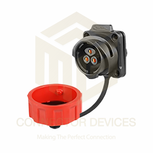 YM24 500V 25A 3Pin Female Socket IP68 Waterproof Power Connector Plastic Shell Solder Terminal