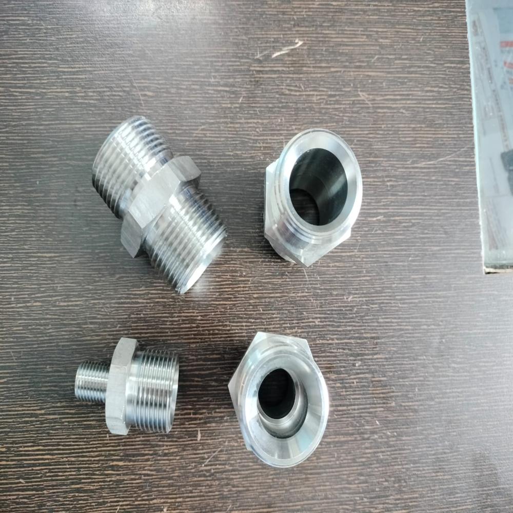 Hex Nipple - Stainless Steel, Various Dimensions, Silver | Male Threaded, Corrosion Resistant, Durable, Easy Installation, Industrial Use