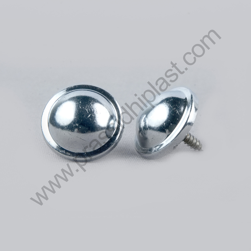 Round Cap With Border Silver Screw