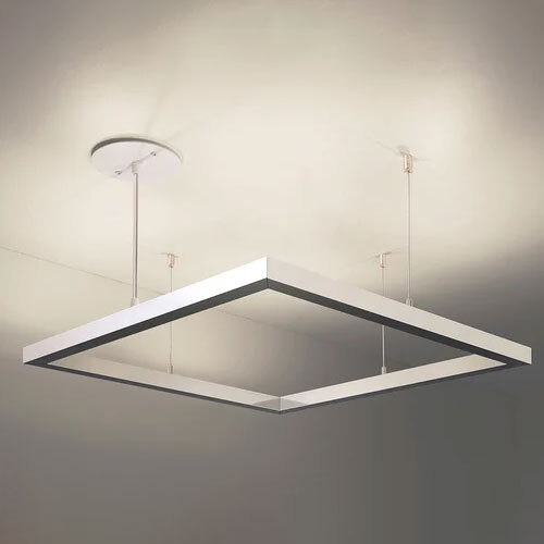 Modern Square Linear Fixture Suspension - Color: Silver