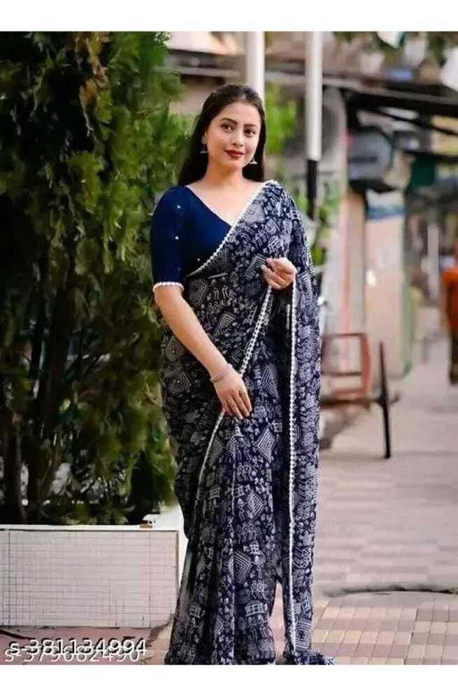 Women Fancy Saree Regular Wear - Feature: Breathable