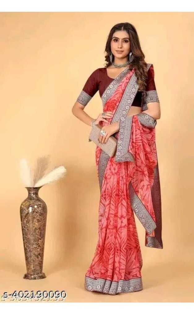 Women Fancy Saree Regular Wear - Feature: Breathable