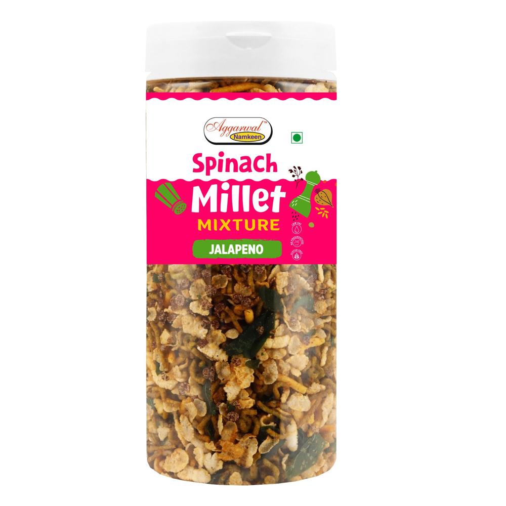 Spinach Millet Mixture Jalapeno - Vegan-Friendly Masala Mix, Spicy Flavor, No Artificial Colors or Flavors, 6-Month Shelf Life  