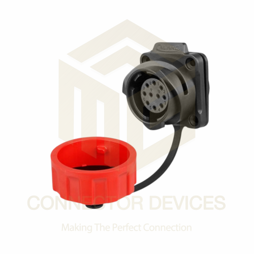 YM24 10A 10Pin Female Socket IP67 Waterproof Power Connector Flange Mount Plastic Shell Solder Terminal