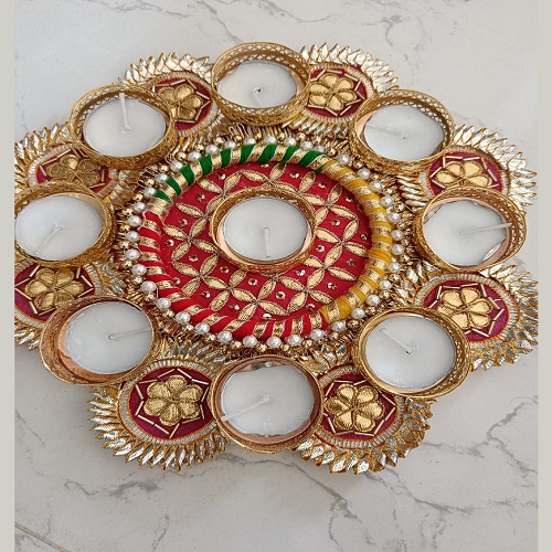 Rangoli Tealight Candle Holder - Dimension (L*W*H): 6 Inch (In)