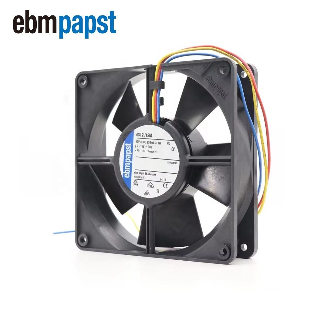 ebmpapst 4312/12M 120*120*32mm 12V DC 12032 12cm 3.1W 3200RPM Electrical Cabinet Chassis Cabinet Compact Axial Cooling Fan
