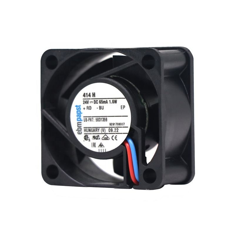ebmpapst 414H 40*40*20mm 24V DC 4020 4cm 13.5m3/h 1.6W 71mA 8100rpm Ball Bearing Cabinet Mini Micro Axial Cooling Fan