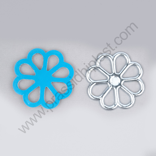 Design Star Ring Silver & Flower With Sticker - Material: Plastic
