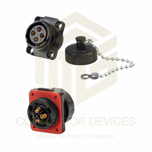 YM20 500V 20A 4Pin Female Socket IP67 Waterproof Power Connector Plastic Shell Solder Terminal