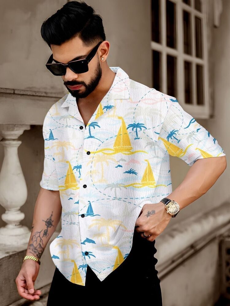 stylish printed mens shirts