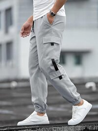 Stylish Mens Cargo Trouser - Color: Gray