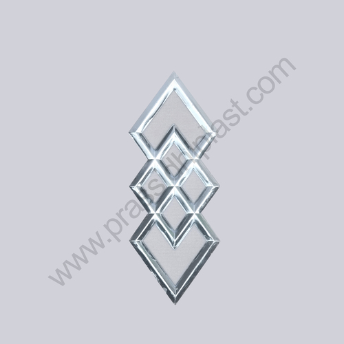Design Three Square Silver | Decorative Furniture emblem |Modular Cabinet Three Square Desing| Wardrobe Shutter Accessory