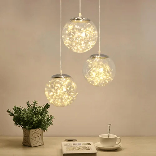 38-String Pendant Lamp - Color: Golden