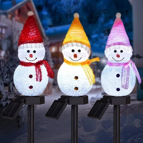 68-Solar Snowman Christmas Pathway Light - Application: Commercial