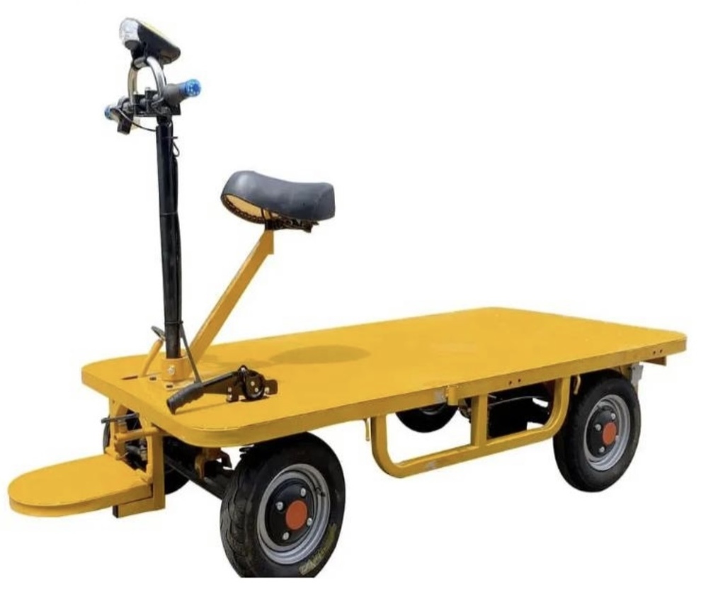 Fully Electrical Sit On Platform Trolley - Color: Yellow & Black