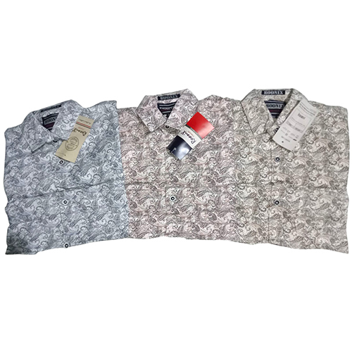 Printed Kids Shirt - Cotton Mix, Sizes 26-36 | Straight Collar, Anti-wrinkle, Breathable, No Fade, Washable, Full Sleeves, Trendy Style For Ages 3-10