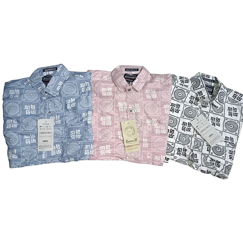 Printed Kids Shirt - Cotton Mix, Sizes 26-36 | Straight Collar, Anti-wrinkle, Breathable, No Fade, Washable, Full Sleeves, Trendy Style For Ages 3-10