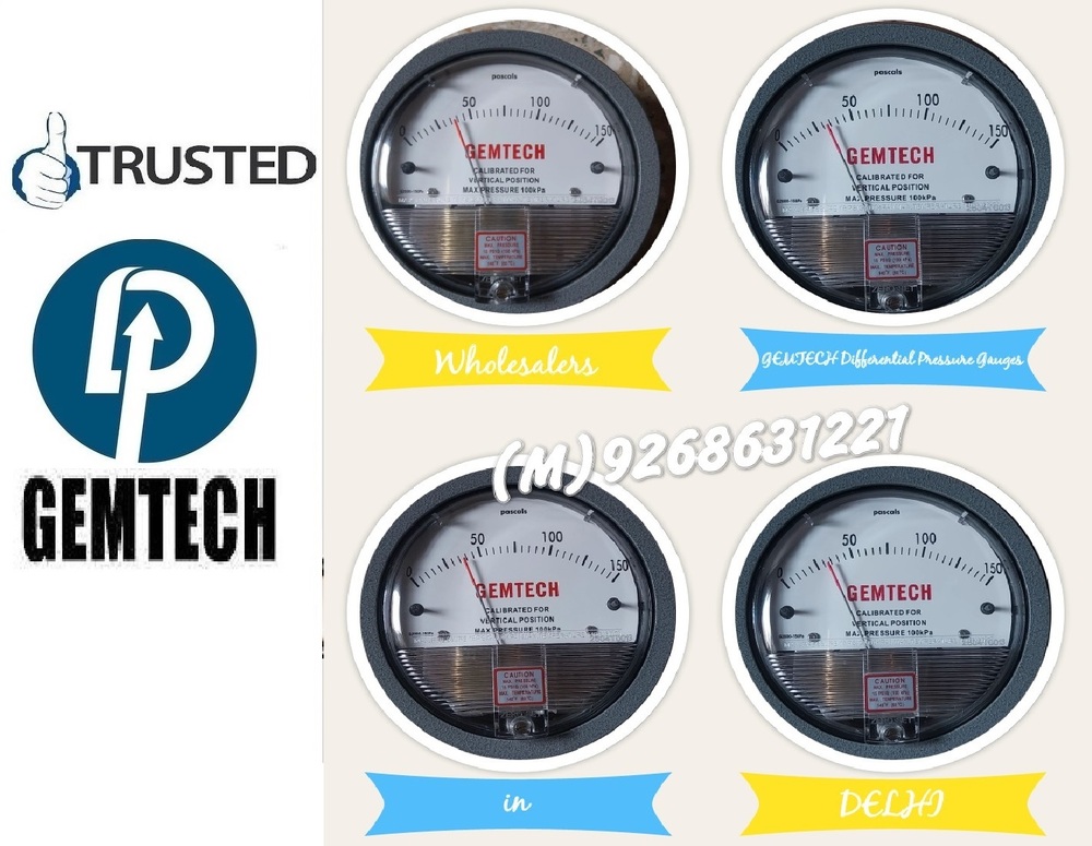 Popular Cities "GEMTECH Differential Pressure Gauge" Wholesalers NEAR BY Vijayawada