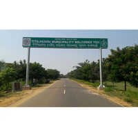 Overhead Gantry Sign Board - High-quality Metal, Outdoor Application, Green Color | Durable Design With 1-year Warranty For Reliable Use