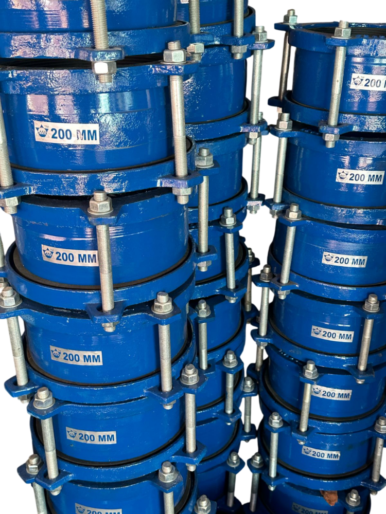 200Mm Ductile Iron Coupling - Color: Blue
