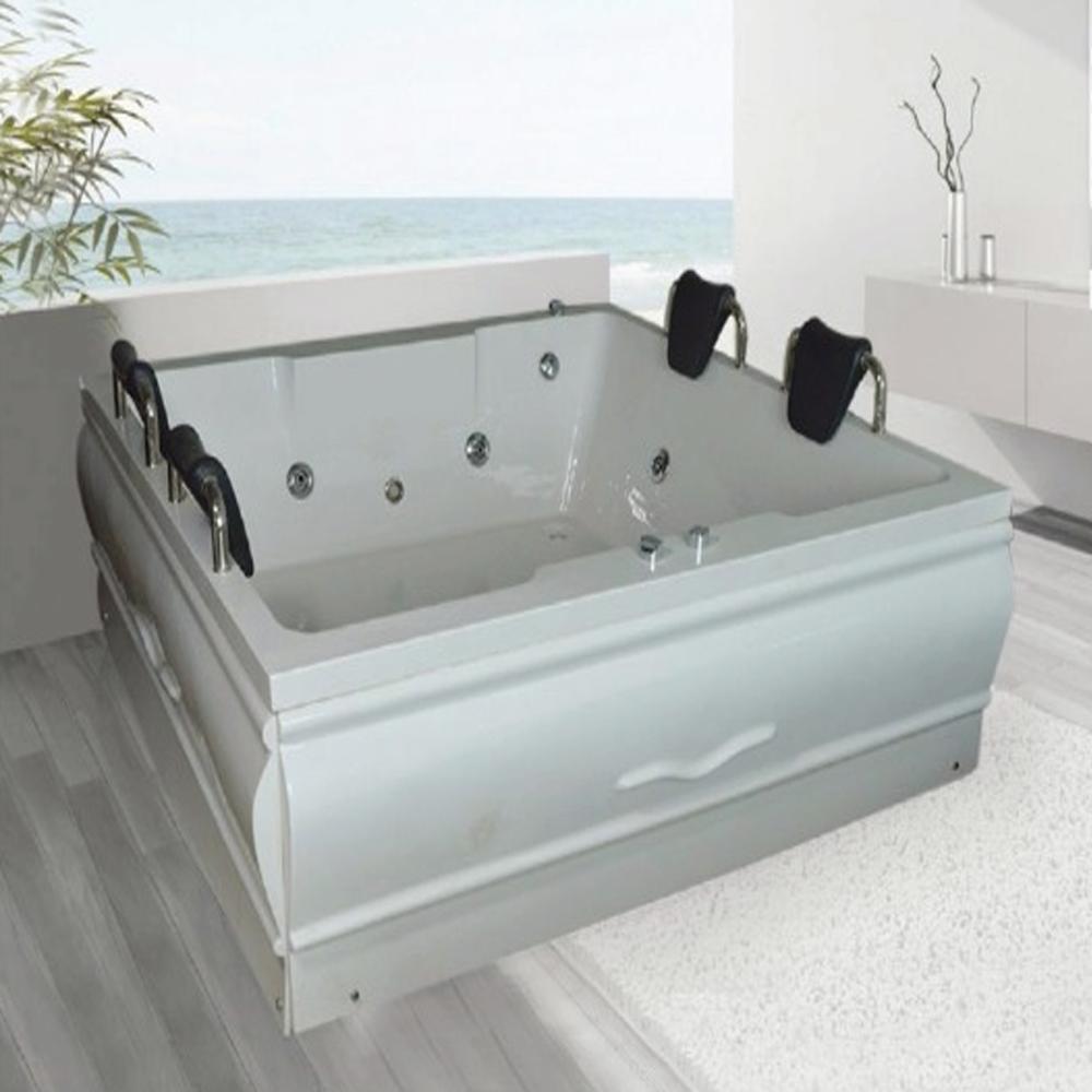 APPOLLO White CHARM 6X6 feet Jacuzzi Bath Tub