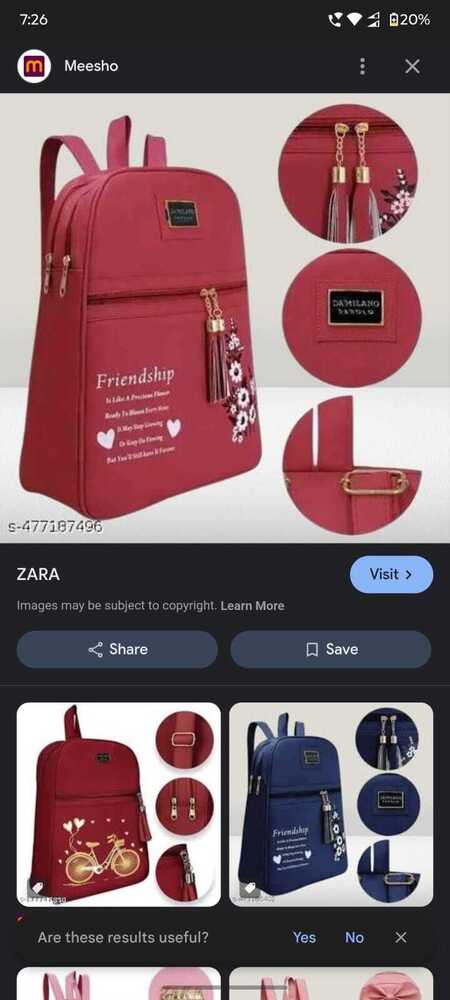 Girls back pack bags use for office, collage, job