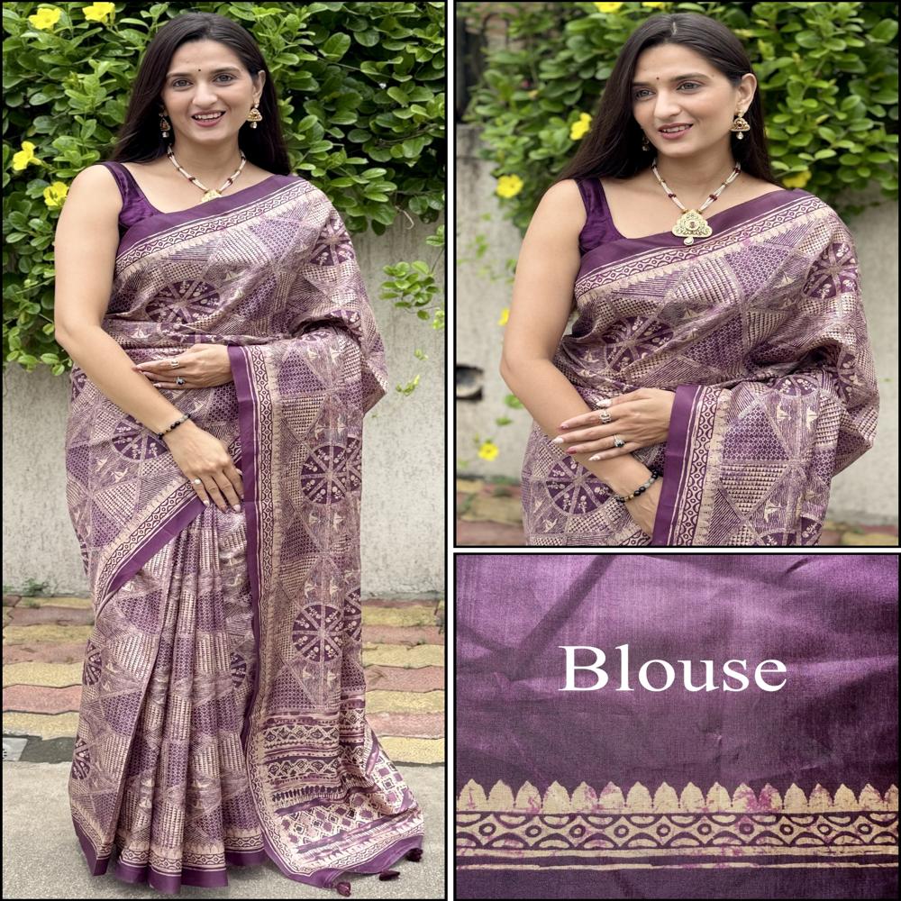 Kalamkari Print saree