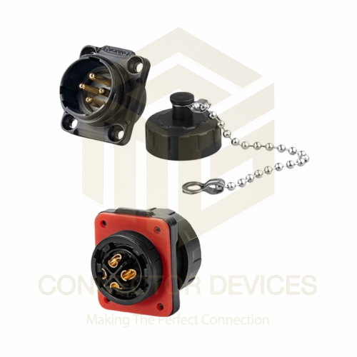 YM20 500V 20A 4Pin Male Socket IP67 Waterproof Power Connector Plastic Shell Solder Terminal