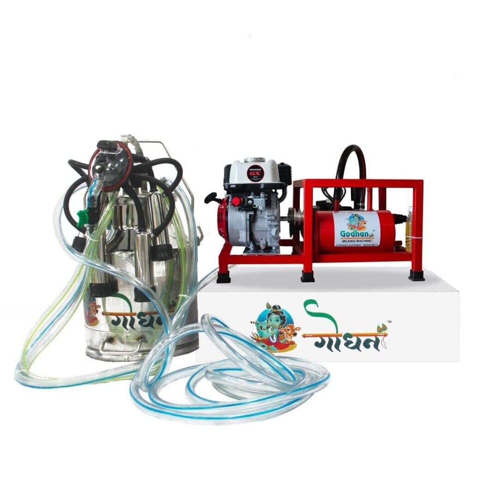 Godhan GS 200 Oil Milking Machine With 2 HP Honda Engine For 15 To 20 Cow & Buffaloe