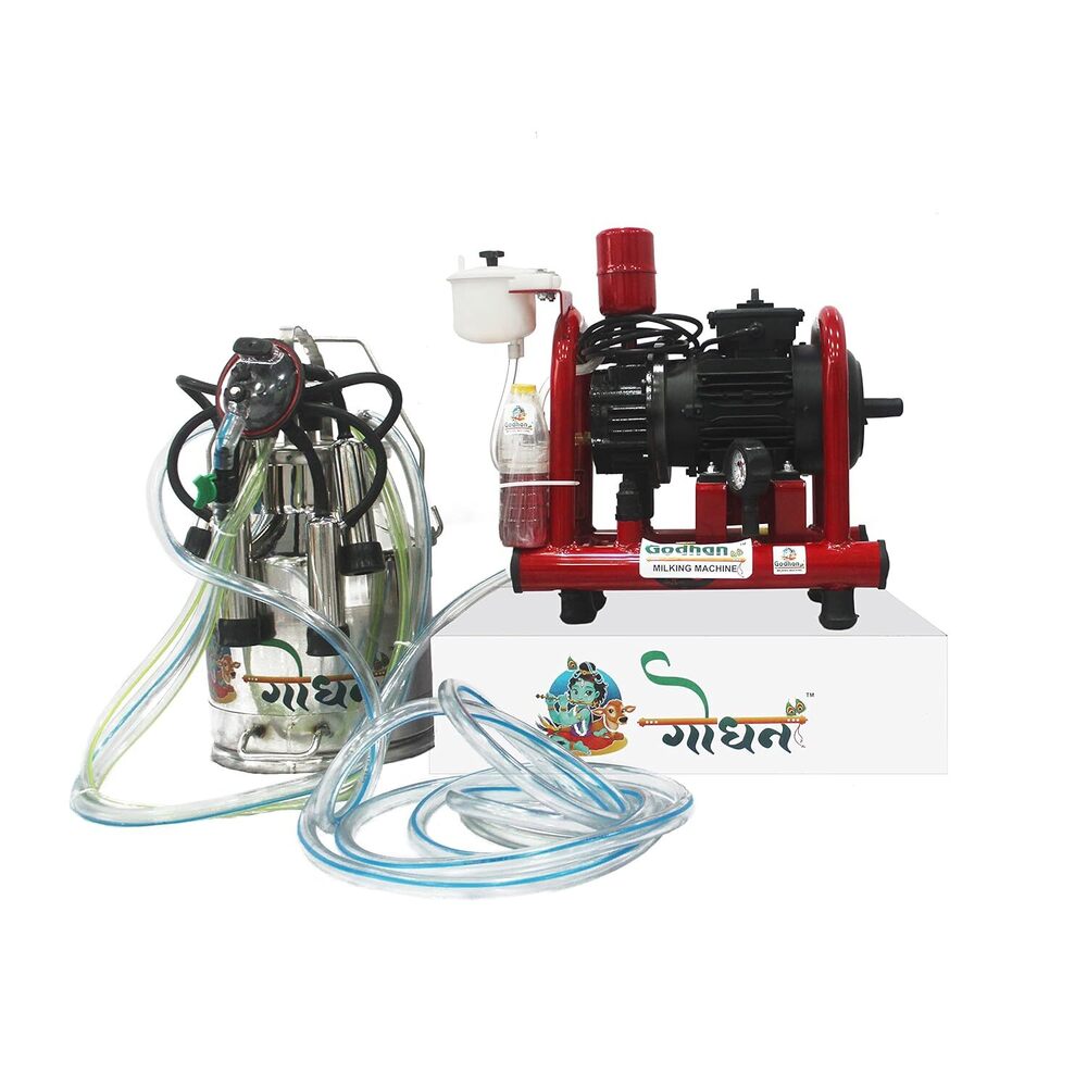 Godhan GS 430 Oil Double Power Single Bucket Milking Machine Maddog (for 30 to 35 Cows & Buffaloes)