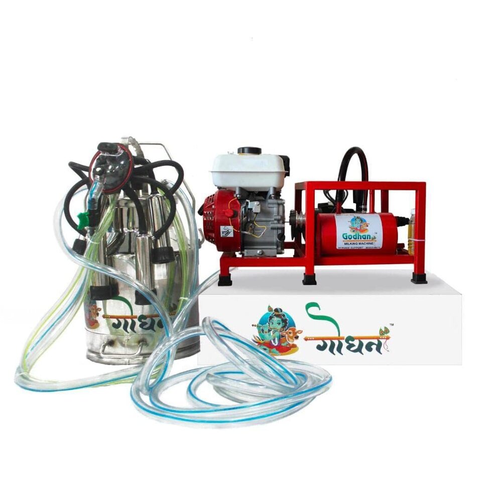 Godhan GS 200 Oil Milking Machine With 6.5 HP Engine For 15 To 20 Cow & Buffaloes