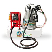Godhan Gs 120 Oil Milking Machine For Cow (4 To 5 Cows) - Color: Silver And Red