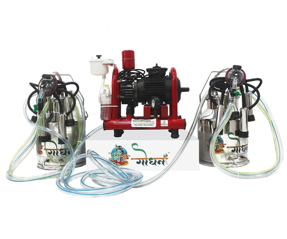 Godhan GS 430 Oil Double Power Double Bucket Milking Machine Maddog (for 30 to 35 Cows & Buffaloes)
