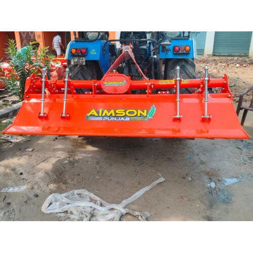 Agricultural Rotavator - Color: Red