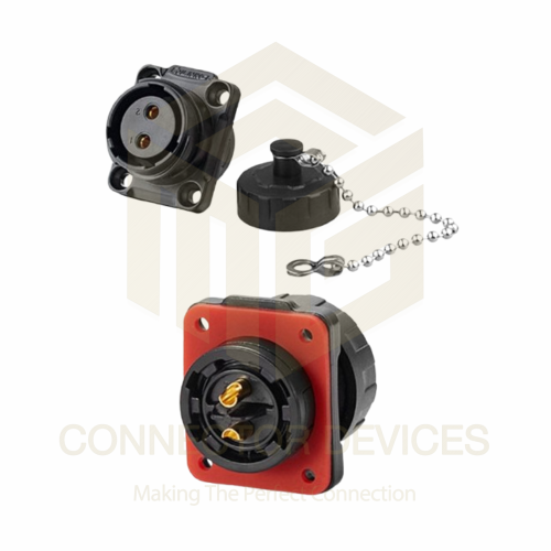 YM20 500V 20A 2Pin Female Socket IP67 Waterproof Power Connector Plastic Shell Solder Terminal